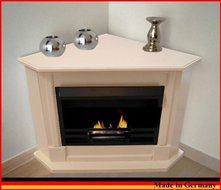 Gel + Ethanol Fire-Places Ethanol Corner Fireplace Model Moskau White N3