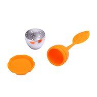 Orange Silicone Loose Leaf Tea Infuser Strainer Filter With Drip Tray