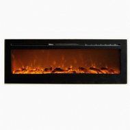 MCM3 50'' Wall Mounted/Build-in Electric/Smokeless Fireplace,Black,W50''XD5.5''XH21.5'',Fuel Crystal,Overheat...