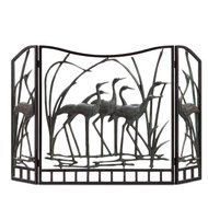 SPI Home Crane Flock Aluminum Fireplace Screen