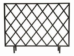FIREPLACE SCREENS - "BAMBOO GROVE" DECORATIVE FIRE SCREEN - FIRE PLACE SCREEN