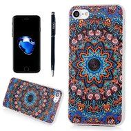 iPhone 7 Case (4.7"), YOKIRIN Printed 3D Relief Mandala Flowers Slim Fit Soft Flexible TPU Rubber Gel Anti Scratch... N4