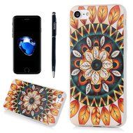 iPhone 7 Case (4.7"), YOKIRIN Printed 3D Relief Mandala Flowers Slim Fit Soft Flexible TPU Rubber Gel Anti Scratch... N5
