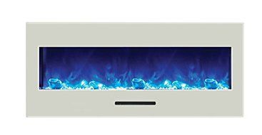 Amantii 50" Electric Fireplace with White Glass Surround - No Mood light N5