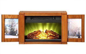 Muskoka MPF-BWL Electric Picture Frame Personal Fireplace with Multiple Setups N6