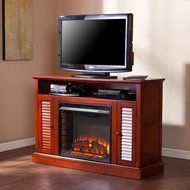 Southern Enterprises Adelaide Media Fireplace, Classic Mahogany N2