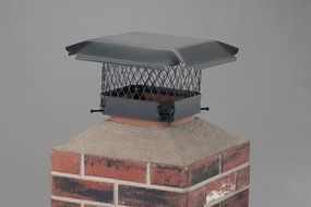 HY-C CBC1818 Single Flue Draft King- Black-Painted Galvanized Steel- 18 in. x 18 in.