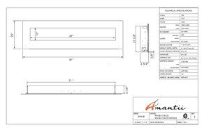 Amantii Enhanced Series Wall Mount/Built-In Electric Fireplace, 72 Inch N6