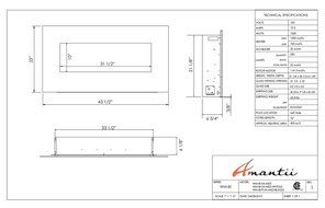 Amantii Enhanced Series Wall Mount/Built-In Electric Fireplace, 72 Inch N7