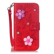 iPhone 7 Case, iPhone 7 Wallet Case,PHEZEN Beauty Luxury Handmade Rose Flower Butterfly Bling Diamond PU Leather... N3