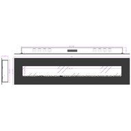 Gibson Living GL5095PF Florence 95 Inch Pebble Wall Mounted Electric Fireplace N2