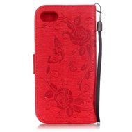 iPhone 7 Case, iPhone 7 Wallet Case,PHEZEN Beauty Luxury Handmade Rose Flower Butterfly Bling Diamond PU Leather... N4