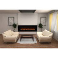 Elite Flame Nile 72" Log Electric Wall Mounted Fireplace N3