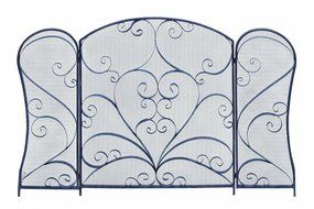 Benzara 63379 Metal Fire Screen with Modern or Conventional Decor