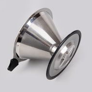 Pour over Coffee Filter Cone Coffee Dripper Stainless Steel Paperless Reusable Coffee Filter w/ Stand Double Mesh... N2