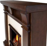 Real Flame Porter Ventless Gel Fireplace - Vintage Black Maple N3
