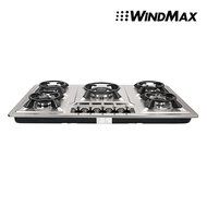 Brand New Fashion 35.5 in Stainless Steel 5 Burner Built-In Stoves NG LPG Gas Cooktop Cooker N4