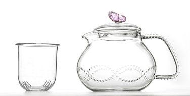 Tea gift Glass Teapot Duo, 16oz/470ml with Fab Flowering Tea (2 Blooms) N4