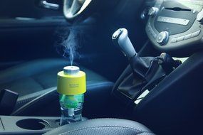 Acoustic Audio Tek&uml;Portable Bottle Cap Air Humidifier with bottle for office home travel--Yellow