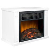 Fanala 13" Electric Mobile Fireplace Portable Freestanding Tabletop Mini Heater Firebox (13 inch, Light Wood Grain) N16
