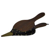 JOYOOO Traditional Fireplace Bellows Fan Wood Vintage Antique Dark Brown Fire Lighter Blower