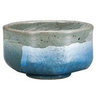 Japanese Matcha Bowl Silver Leaf Kutani Yaki(ware)
