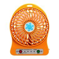 Fonxian Mini Portable Fan Rechargeable Battery Powered Small Table Fan with 3-level Speed (Orange) N19