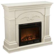 Santana Fireplace, ELECTRIC FRPLCE, IVORY
