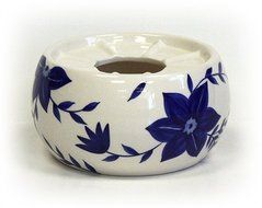 Blue Blossoms Teapot Candle Warmer by Hues &amp; Brews