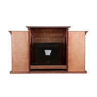 Bowery Hill Electric Fireplace with Bookcases in Mahogany N3