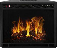 33 Inch LED Ventless Electric Space Heater Built-in Recessed Firebox Fireplace Insert