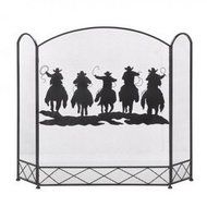 Western Cowboys Fireplace Screen (pack of 1 EA)