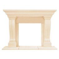Historic Mantels Chateau Series Jordana 52 in. x 74 in. Cast Stone Mantel