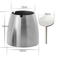 Scotte(TM) New Stainless steel ashtray windproof Unbreakable Ashtray large size N5