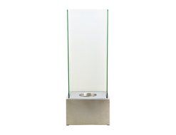 Utopia Alley Decor Enhancing Freestanding Ethanol Fireplace 27" Tall, Stainless Steel N2