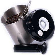 Coffee Storage Container. Best Vacuum Seal Canister For Whole Bean Or Ground. Solid Stainless Steel Vault And... N2