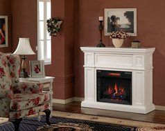 ClassicFlame 28WM426-T401 Artesian Wall Fireplace Mantel, White (Electric Fireplace Insert sold separately) N2