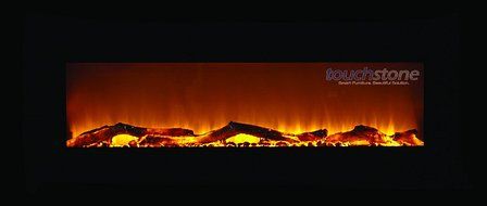 Touchstone 80001 Onyx Wall Mounted Electric Fireplace, 50 Inch Wide, Logset, 1500W Heat (Black) N9