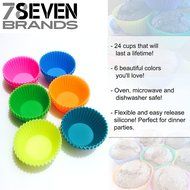 24 Silicone Muffin Cups. HIGH END. SUPER VALUE. Get It NOW!