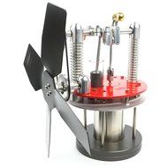 Heat Powered Small Stove Top Fan for wood multi-fuel coal - WARPFIVE SIDEWINDER Eco Stirling engine N10