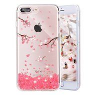 iPhone 7 Plus Case, PHEZEN Clear Soft TPU Protective Case Back Cover with Beautiful Cherry Blossom Flower Series... N26