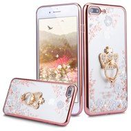 iPhone 7 Plus Case, PHEZEN Clear Soft TPU Protective Case Back Cover with Beautiful Cherry Blossom Flower Series... N29
