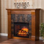 Southern Enterprises Elkmont Infrared Electric Fireplace N7