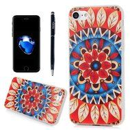 iPhone 7 Case (4.7"), YOKIRIN Printed 3D Relief Mandala Flowers Slim Fit Soft Flexible TPU Rubber Gel Anti Scratch... N6