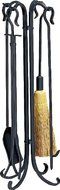 Uniflame, F-1128, 5 Pc. Black Heavy Weight Rustic Fireset