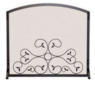 Arched Scroll Fireplace Screen (39 in. L x 33 in. H (25 lbs.) - Vintage Iron)