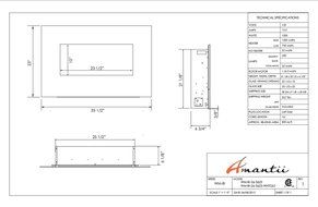 Amantii Enhanced Series Wall Mount/Built-In Electric Fireplace, 72 Inch N10