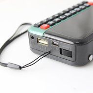 Longruner Cool Clock Fm Radio Alarm Clock Mp3 Mini Speakers with USB Disk Reader(green)