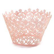 HUAL Cupcake Wrappers 50 Filigree Artistic Bake Cake Paper Cups Flowers Lace Laser Cut Liner Baking Cup Muffin... N4