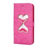 Galaxy S7 Edge Wallet Case, PHEZEN Bling Liquid Glitter Love Heart Floating 3D Hourglass Luxury Pu Leather Magnet... N16